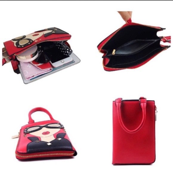 PINK LADY FACE PERSONALITY BAG - Picture 5 of 7